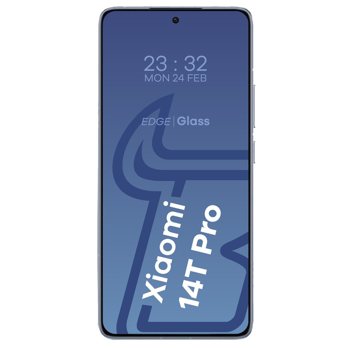 Wizualizacja na telefonie z nałożonym szkłem hartowanym Bizon Glass Edge